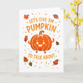 Laten we ze Pumpkin geven om over leuke pompoen te Kaart (Gele Bloem)