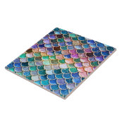 Laten we zeemeerminnen zijn - Zeemeermin Glitter- Tegeltje (Zijkant)