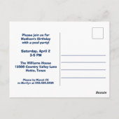 Laten we Zwemmen Meisjes Verjaardag Zwembad Feest  Briefkaart (Achterkant)