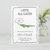 Later Alligator Afscheidsparty  Kaart (Staand voorkant)