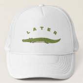 Later Alligator Funny Trucker Hat - Speelse Gator Pet (Voorkant)