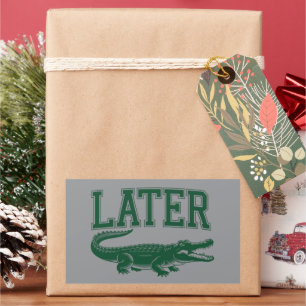 Later Alligator Grappige Alligator Grappige Gator Rechthoekige Sticker