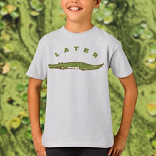 Later Alligator Kinder Shirt - Fun Alligator Desig