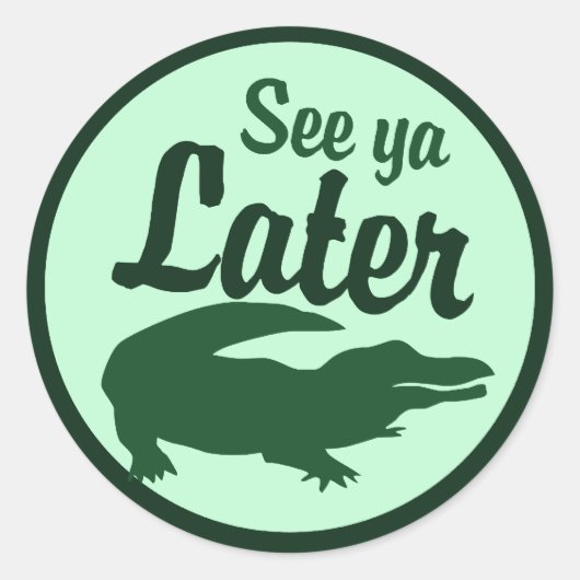 Later Alligator Ronde Sticker (Voorkant)