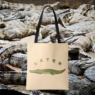 Later Alligator Tote Tas - Grappig Afscheid Design