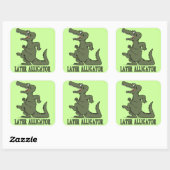 Later Alligator Vierkante Sticker (Vel)