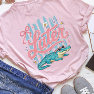 Later Gator Coquette Preppy Gestreepte T-shirt