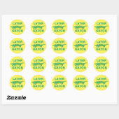 Later Gator Leuke Cartoon Alligator Reptiel Zoo Ronde Sticker (Vel)