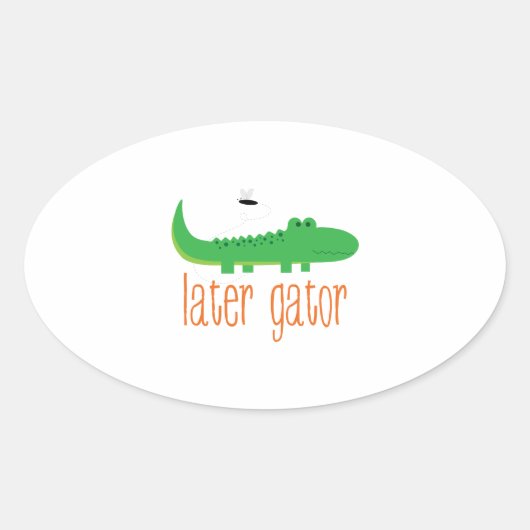 Later Gator Ovale Sticker (Voorkant)