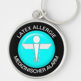 LATEX ALLERGIE Medical Alert - Button Sleutelhange Sleutelhanger