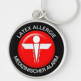 LATEX ALLERGIE Medical Alert - Button Sleutelhange Sleutelhanger