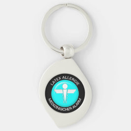 LATEX ALLERGIE Medical Alert Metal Sleutelhanger