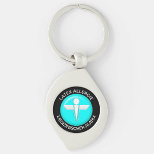 LATEX ALLERGIE Medical Alert Metal Sleutelhanger