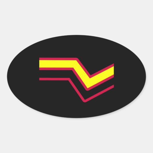 Latex Pride Ovale Sticker (Voorkant)