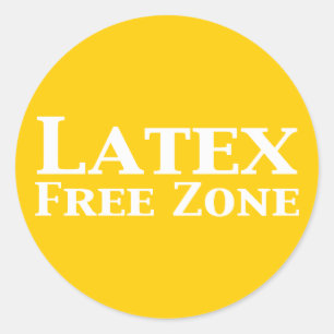 Latex vrije zone geschenken ronde sticker