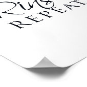 Lather Rinse Herhaling badkamerteken Poster (Hoek)