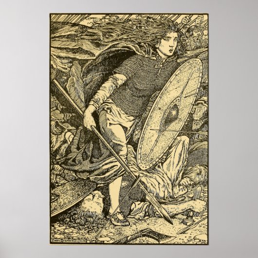 "Lathgertha" van Morris Meredith Williams Poster (Voorkant)