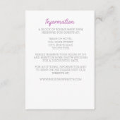 Lathyrus Paarse minimalistische bruiloft Informatiekaartje (Voorkant)