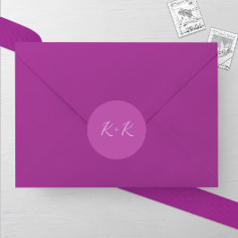 Lathyrus Paarse minimalistische bruiloft Ronde Sticker