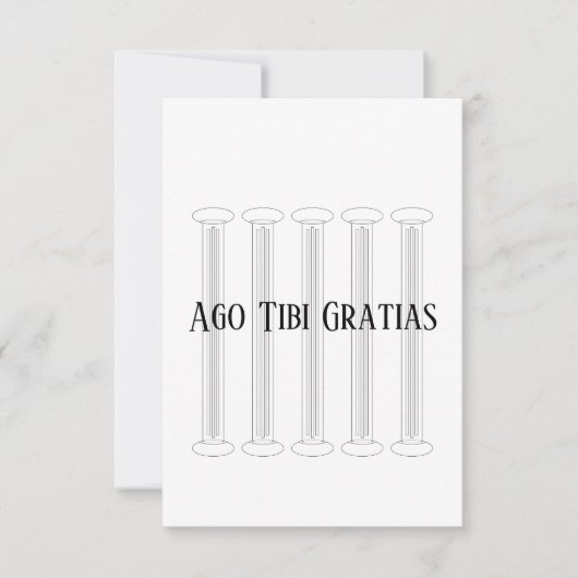 Latijn Bedankkaart (Voorkant)
