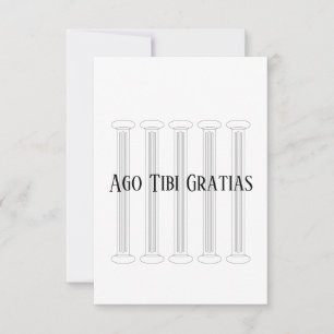Latijn Bedankkaart