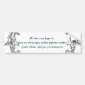 Latijn. Bumpersticker (Voorkant)