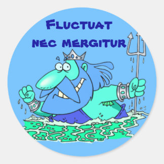 Latijn: Fluctuat nec mergitur Ronde Sticker