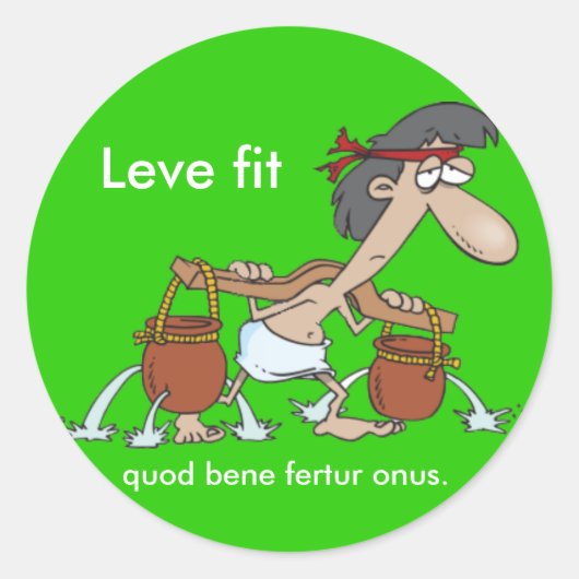 Latijn: Leve fit... Ronde Sticker (Voorkant)
