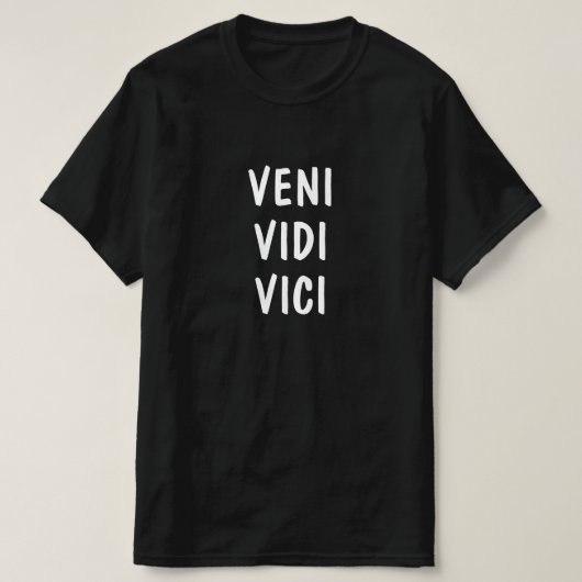 Latijn: Veni, Vidi, Vici T-shirt (Design voorkant)