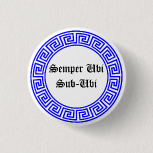 Latijns bericht van openbare dienst ronde button 3,2 cm