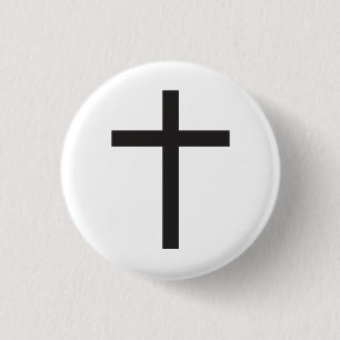 Latijns kruisbeeld ronde button 3,2 cm