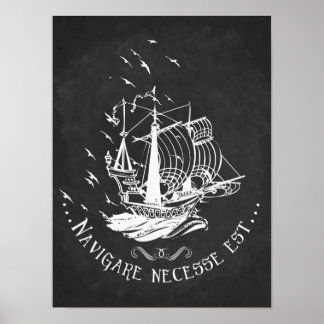 Latijns schrift art. kalkboard kunst poster