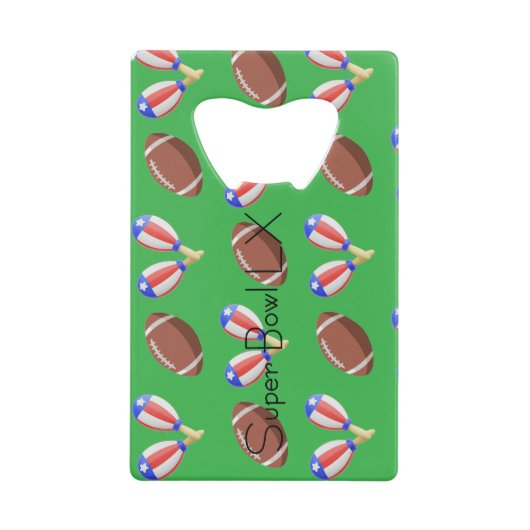 Latijns thema voetbal kredietkaart flessenopener (Voorkant)