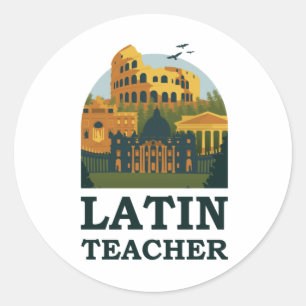 Latijnse leraar Oude Rome Ronde Sticker