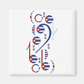 Latijnse Muzieknoten Magneet (Voorkant)