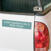 Latijnse studenten en virgil bumpersticker (Op Truck)