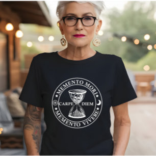 Latijnse uitdrukking - Memento Mori Memento Vivere T-shirt
