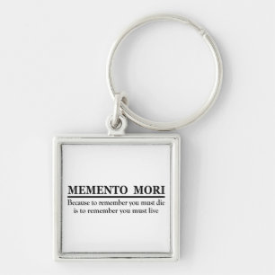 Latijnse uitdrukking - Memento Mori Sleutelhanger