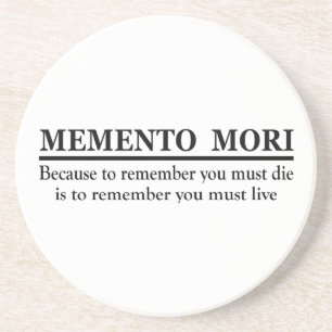 Latijnse uitdrukking - Memento Mori Zandsteen Onderzetter