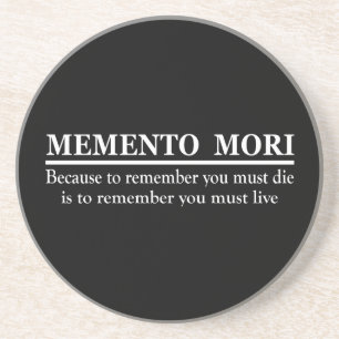 Latijnse uitdrukking - Memento Mori Zandsteen Onderzetter