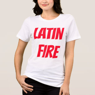 Latijnse Vuur Humoristische Grappige Liefde Spaans Tri-Blend Shirt