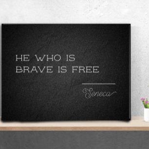 Latin quote seneca freedom afstuderen poster