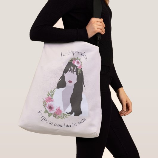 Latina Empower Positive Message Canvas tas, Spaans Crossbody Tas (Dichtbij)