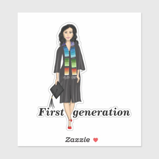 Latina First Generation Afstuderen Sticker (Vel)