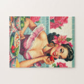  Latina Pin-Up Schilderen Legpuzzel (Horizontaal)