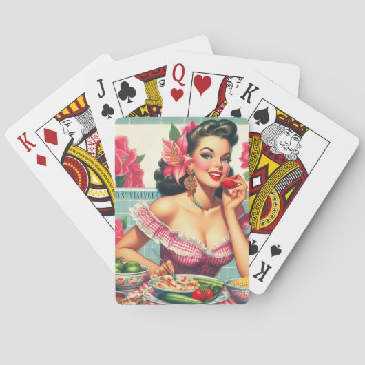  Latina Pin-Up Schilderen Pokerkaarten (Achterkant)