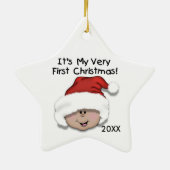 Latino Baby 1st Christmas Keepsake Ornament (Achterkant)