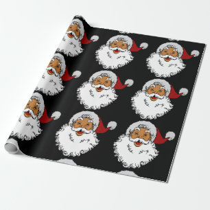 latino biracial santa claus kerstmis cadeaupapier