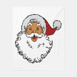 latino biracial santa claus kerstmis fleece deken