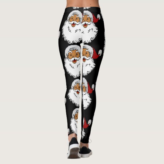 latino biracial santa claus kerstmis leggings (Achterkant)